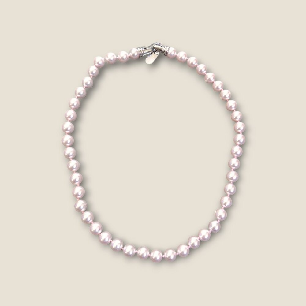 Kissaka Pink Faux Pearl Necklace - Picture 2 of 4